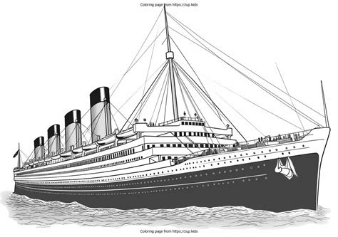 Rms Titanic Coloring Page From Zupkids