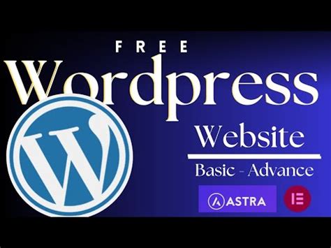 WordPress Tutorial 2024 How To Create Free Wordpress Website YouTube