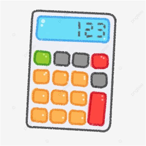 Calculator Cartoon Illustration Vector Calculator School Math PNG