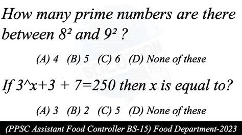 How Many Prime Numbers Are There Between 8² And 9² If 3x3 7250 Then X Isppscmathurdu