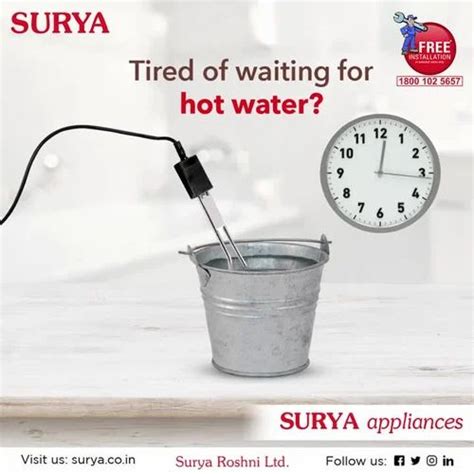 25 Litres Surya Pacific GLS Water Heater 4 Star 1500 Watts At Rs 8000