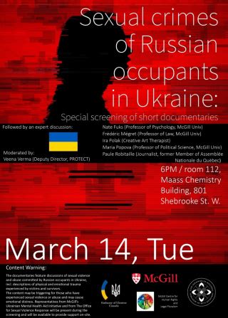 Sexual crimes of Russian occupants in Ukraine - Special screening of ...