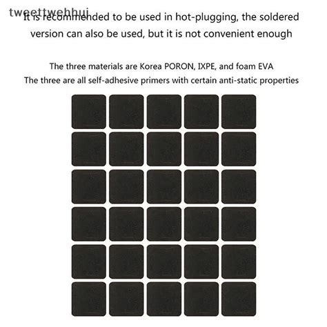 Tw Pcs Poron Ixpe Eva Pad Hot Swappable Mute Huj