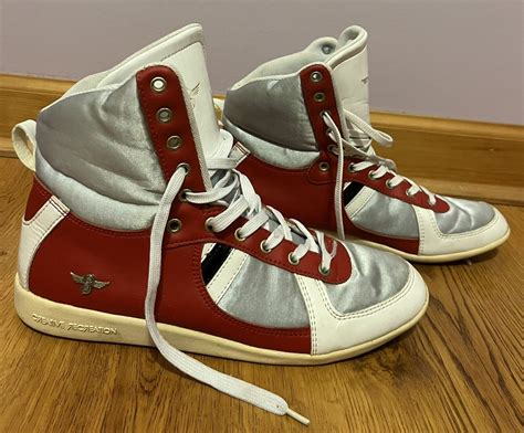 Sneaker Shoes Creative Recreation High Top Red Silver Gem