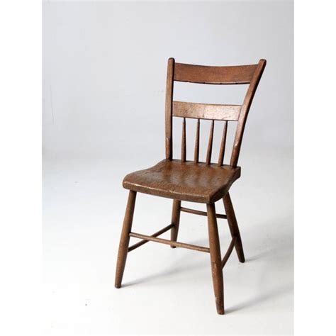 Antique Plank Seat Chair Chairish