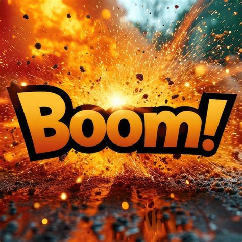 premium photo text effect boom word boom design graphic style