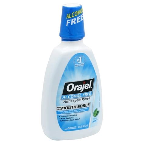 Orajel Fresh Mint Mouth Sores Antiseptic Rinse 16 Fl Oz Shipt