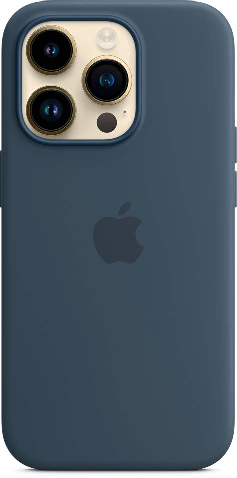 Best Buy: Apple iPhone 14 Pro Silicone Case with MagSafe Storm Blue ...