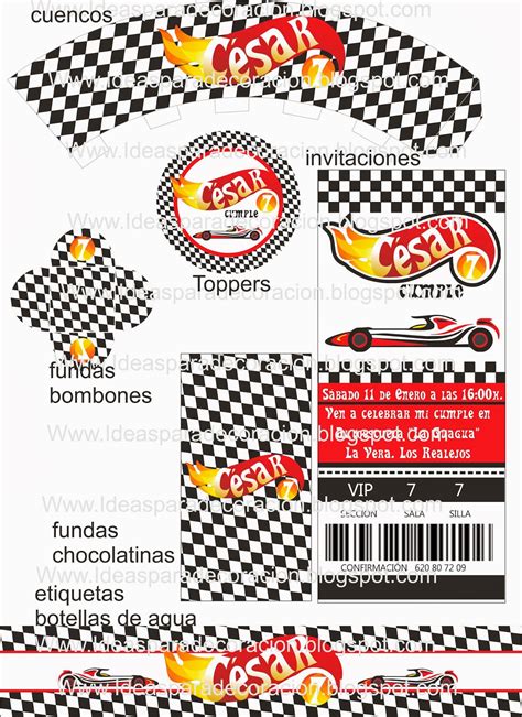 Ideas Para La Decoraci N De Fiestas Infantiles Kit Imprimible Hot Wheels