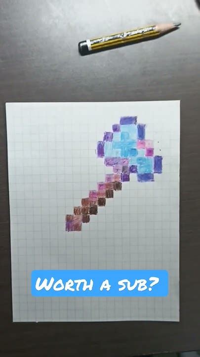 🪓minecraft Enchanted Diamond Axe Pixel Art🪓 Youtube