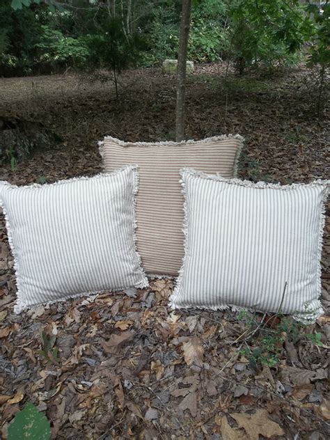 Ticking Stripe Pillow Covers Ticking Pillows Shams Ticking Etsy