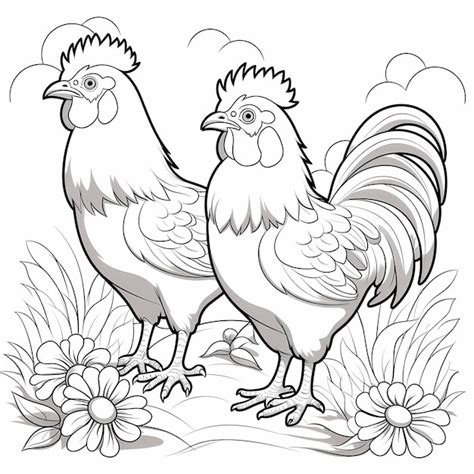 Photos Coloriages Coq Photos De Haute Qualit Gratuites