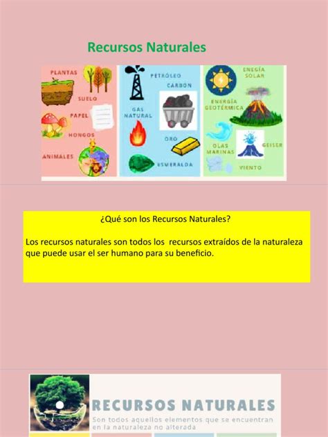 Recursos Naturales Y Su Clasificación Powerpoint Pdf