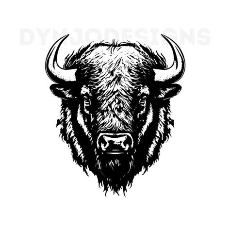 Bison Head Bison Svg Cut Files For Cricut Laser Engrav Inspire