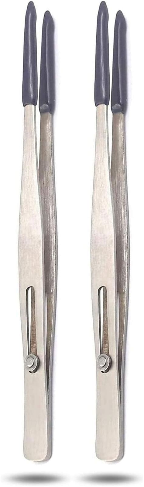 Tweezers Slide Locking Rubber Tipped 6 12 Long Non Marring Tips