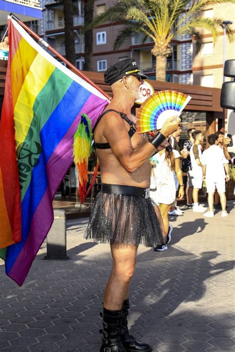People Dancing And Having Fun At The Gay Pride Parade In Benidorm Editorial Photo Image Of