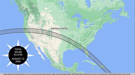 What is the path of the 2045 solar eclipse? | ktvb.com