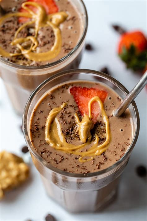 Chocolate Peanut Butter Smoothie Food With Feeling