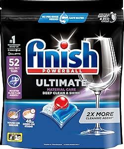 finish ultimate material care dishwashing tablets  pack amazoncom