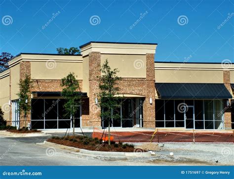 Shopping Center Construction Stock Image Image Of Center Awning 1751697