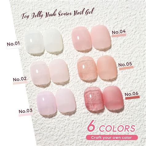 Conaumy Juego de esmaltes de uñas de gel colores nude esmalte de gel natural transparente