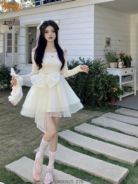 Hassy Đầm bẹt vai nơ voan T KT Hassy vn Thời trang nữ hot trend