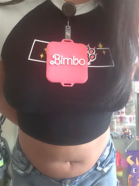 Bimbo Badge, Pink Girly Bimbocore Badge and Charm, Good for Conventions