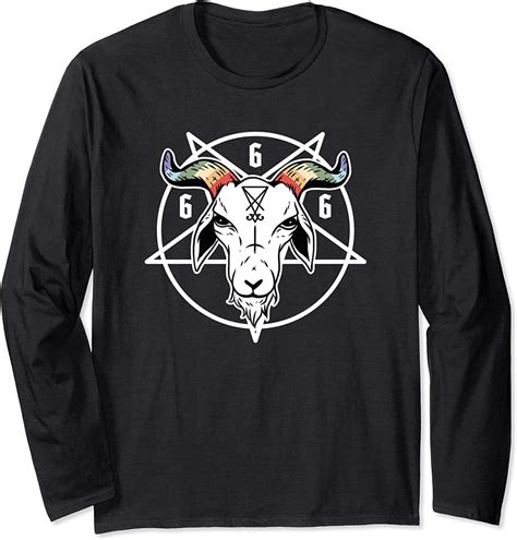 Sigil Of Baphomet Long Sleeve Gay Satan Rainbow Baphomet Sigil Of Lucifer LGBTQ Pentagram Sold