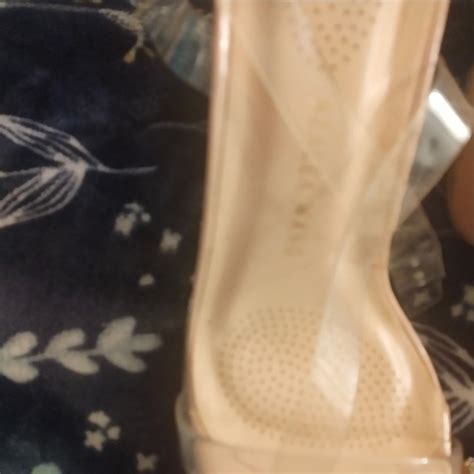 Azalea Wang Nude Clear Rhinestone Heels Size I Depop