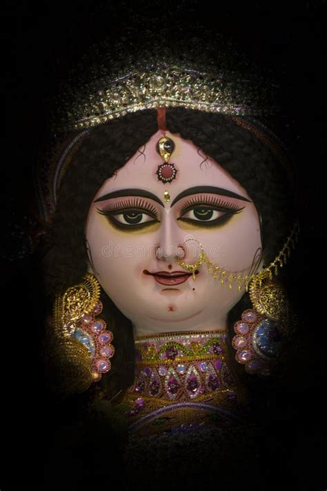 Goddess Durga Face In Happy Durga Puja Stock Image Image Of Ceremony