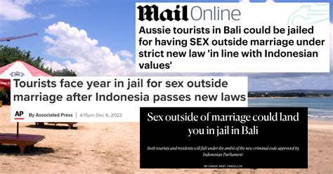 No Tourists In Bali Dont Need To Worry About Being Jailed For Sex Outside Of Marriage Except