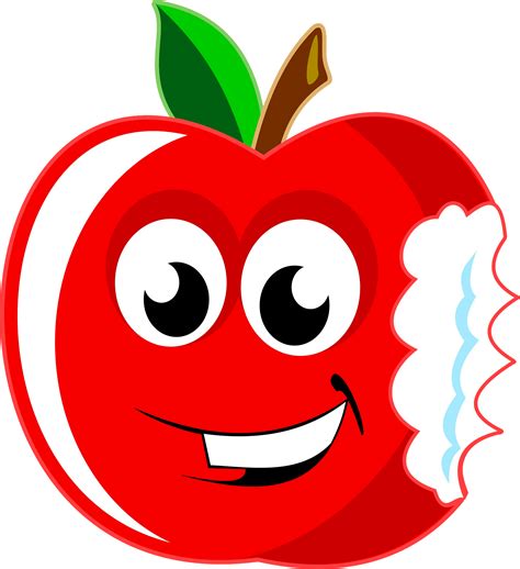 A clipart image of a red and green apple with a bite taken out. #5809122