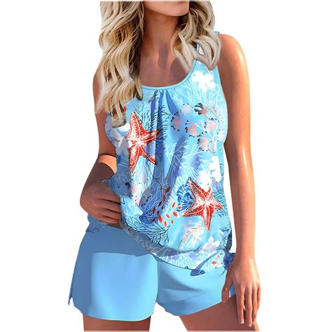 Yanhoo Tankini Swimsuit For Women Two Piece Bikini Tummy Control
