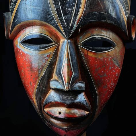 Premium Photo Wooden African Tribal Masks Set Traditional Wooden Mask