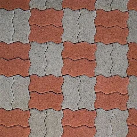 Grey Outdoor Concrete Zig Zag Paver Blocks For Pavement Dimensions