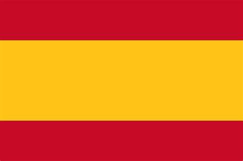 Cores e proporções originais da bandeira da espanha ilustração vetorial