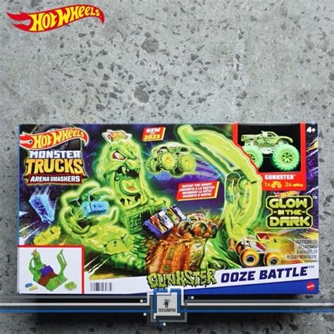 Jual Hot Wheels Monster Truck Arena Smashers Gunkster Ooze Battle Glow Dark Di Seller Velvet