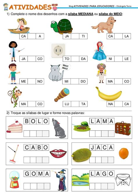 Atividades Para Educadores Consci Ncia De S Labas S Laba Mediana E