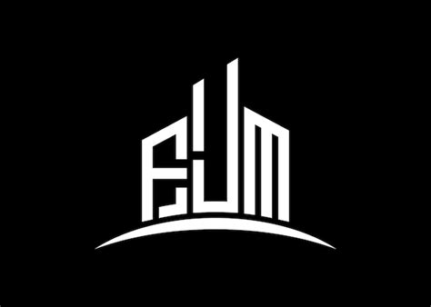 premium vector letter fjm building vector monogram logo design