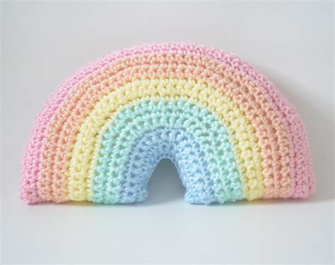 Pastel Rainbow Cushion Rainbow Shaped Cushion Kids Bedroom Etsy