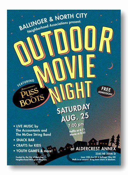 Free Movie Night Flyer Template Elegant Backyard Movie Night All For