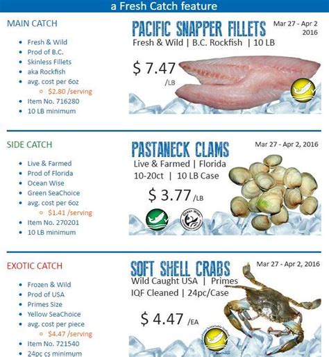 A Fresh Catch Feature Fish Seafood 2016 03 27 2016 04 02 Fresh Catch