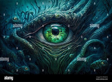 Illustration Of The Big Monster Eye Stock Photo Alamy