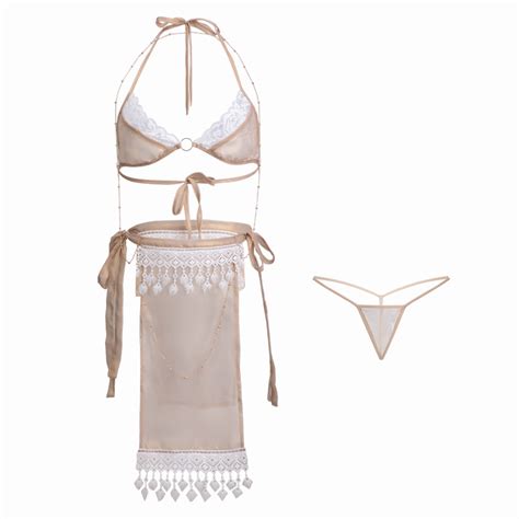 Fun Lingerie Sexy Ancient Style Hanfu Suspender Embroidered Soft Gauze Perspective