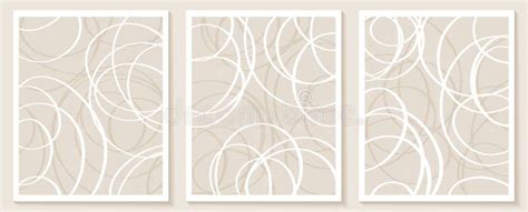 Plantillas Contempor Neas Con Formas Abstractas Y L Nea En Colores Nude Ilustraci N Del Vector