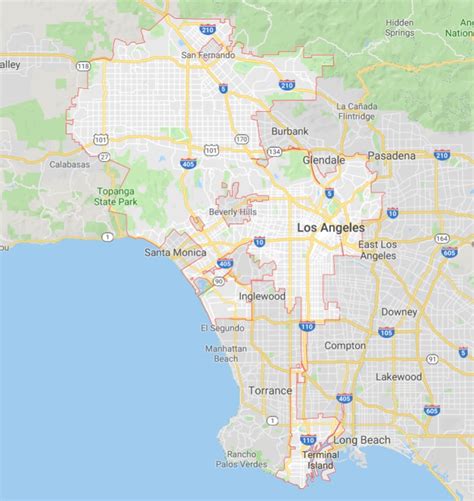 Los Angeles Carte Voyage Carte Plan