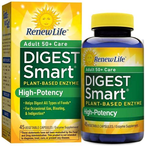 Renew Life Adult Digestive Enzyme DigestSmart Adult 50 Care Enzyme