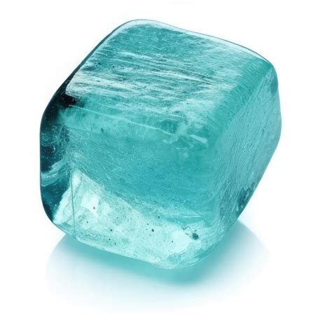 premium photo  blue emerald  shown   white background