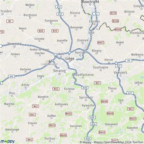 Carte Liège plan de Liège et infos pratiques Mappy