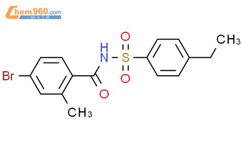 477844 03 4 BENZAMIDE 4 BROMO N 4 ETHYLPHENYL SULFONYL 2 METHYL CAS